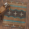 Three Chiefs Suede & Teal Rug - 5 x 8