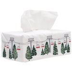 Ski Lift Cotton Tissue Box Cover - Large