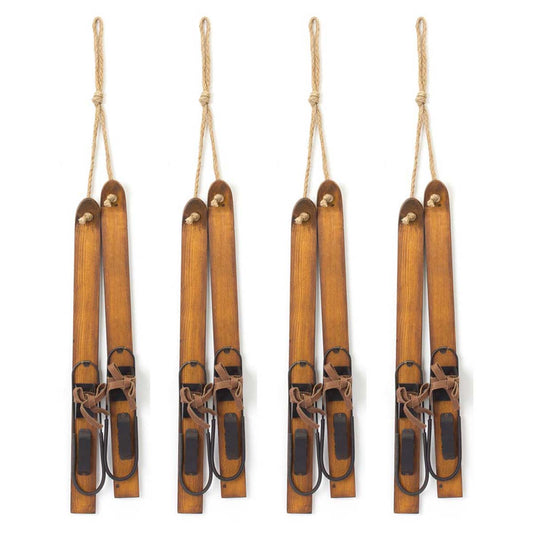 Alpine Charmed Ski Ornament - Set of 4 - OUT OF STOCK UNTIL 07/24/2026