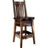 Lima 24 Inch Barstool with Back - Provincial Stain