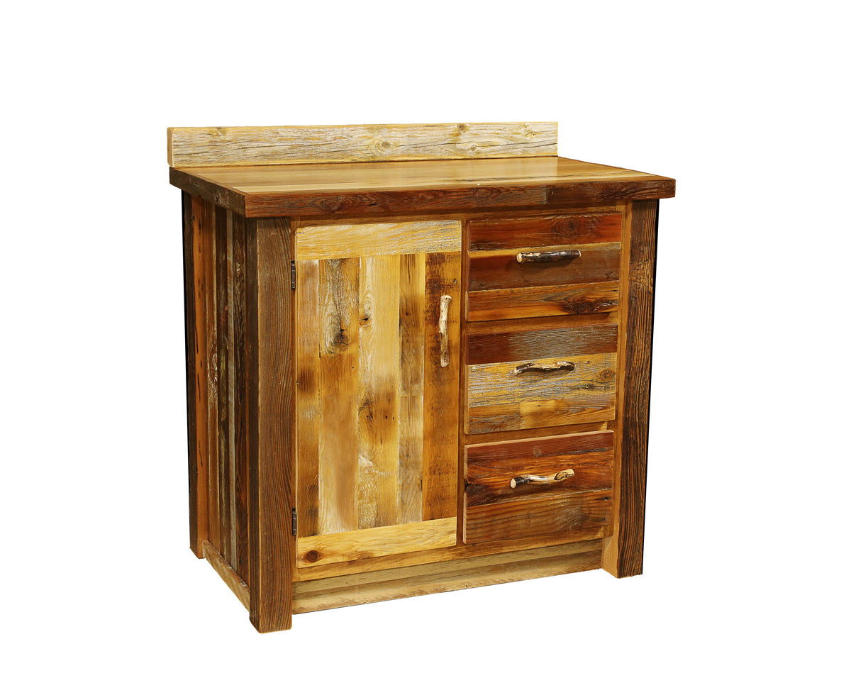 Barnwood 3 Drawer Small Vanity