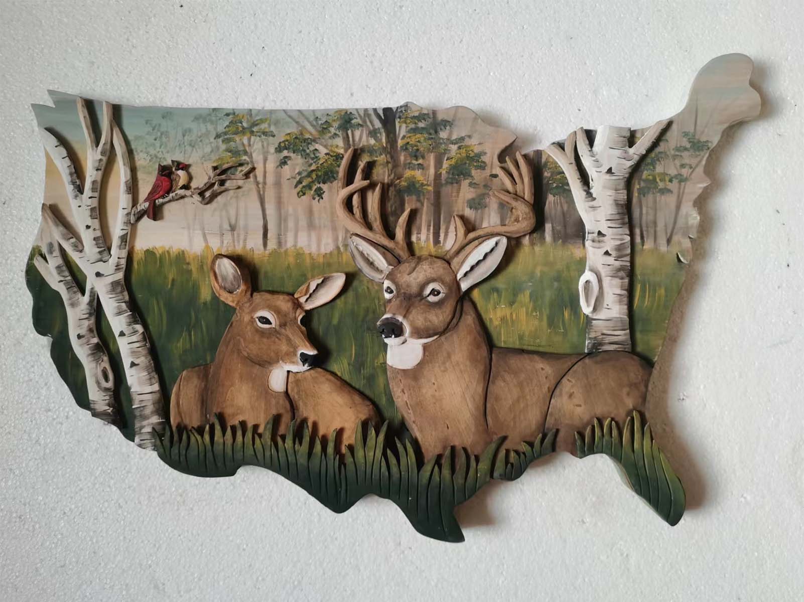 Woodland Deer USA Wall Art