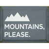 Slate Gray Mountains Wood Sign