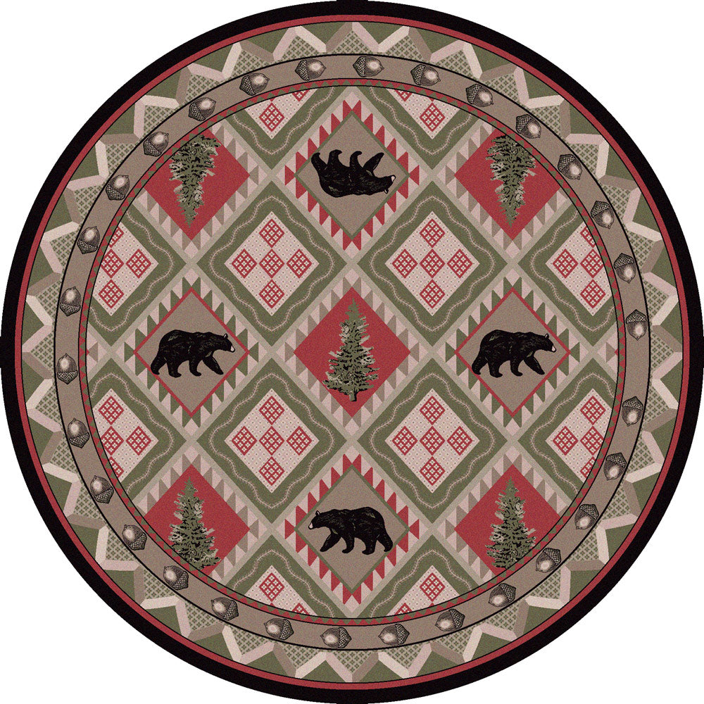 Quilted Forest Rug - 8 Ft. Round