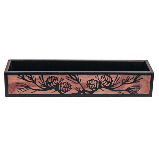 Etched Pinecone Trough Centerpiece