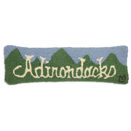 Summer Adirondacks Hooked Wool Pillow