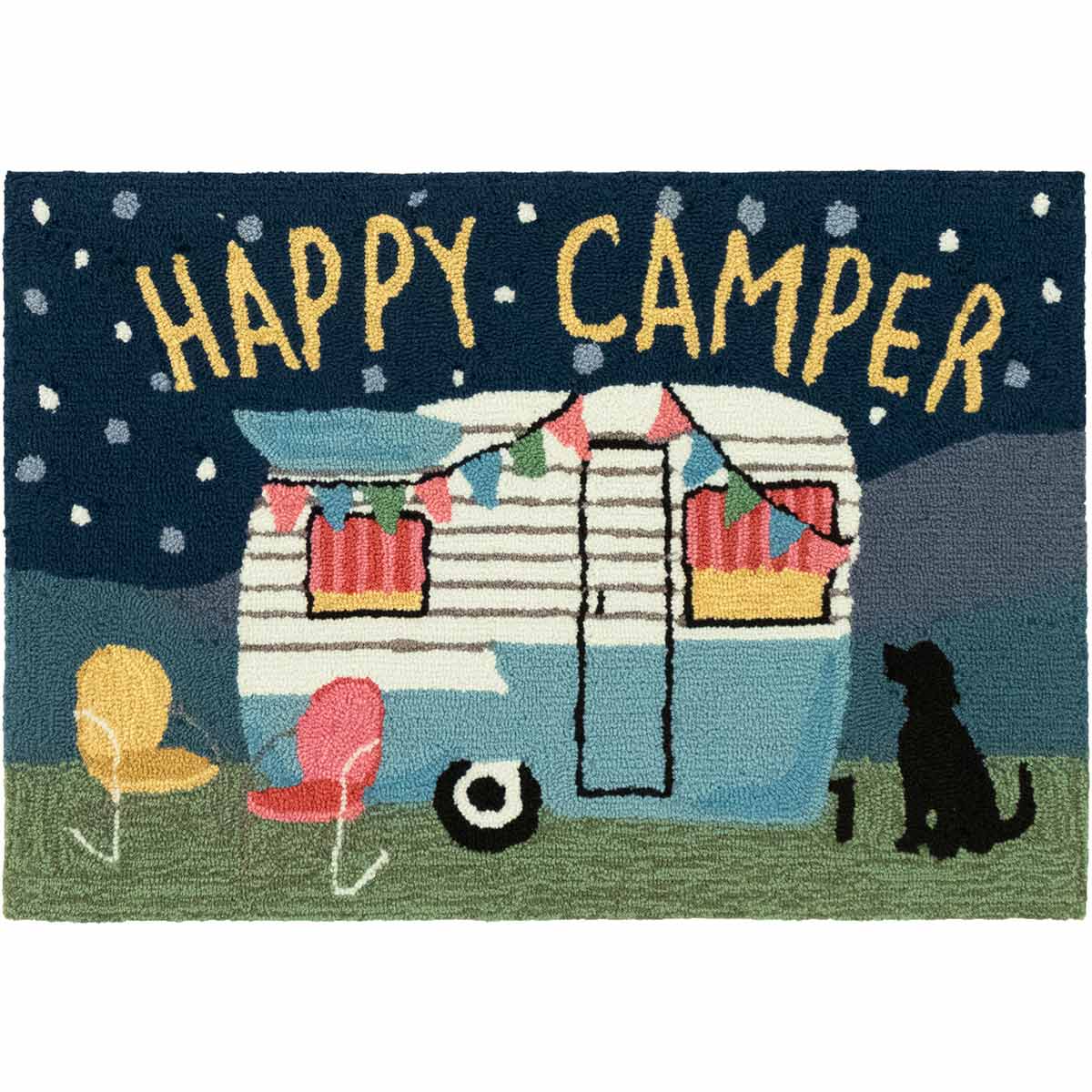 Happy Camping Indoor/Outdoor Rug - 2 x 3 - OUT OF STOCK UNTIL 06/12/2026