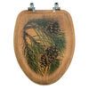 Pinecone Wood Toilet Seat - Elongated