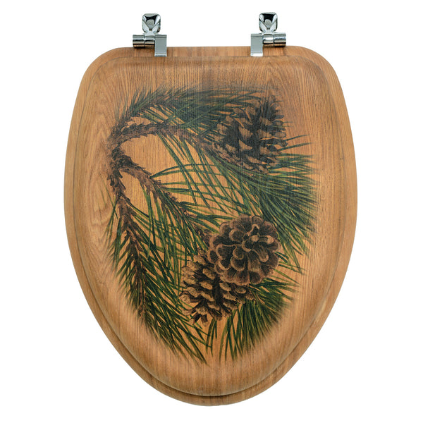 Pinecone Wood Toilet Seat - Elongated