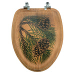 Pinecone Wood Toilet Seat - Elongated