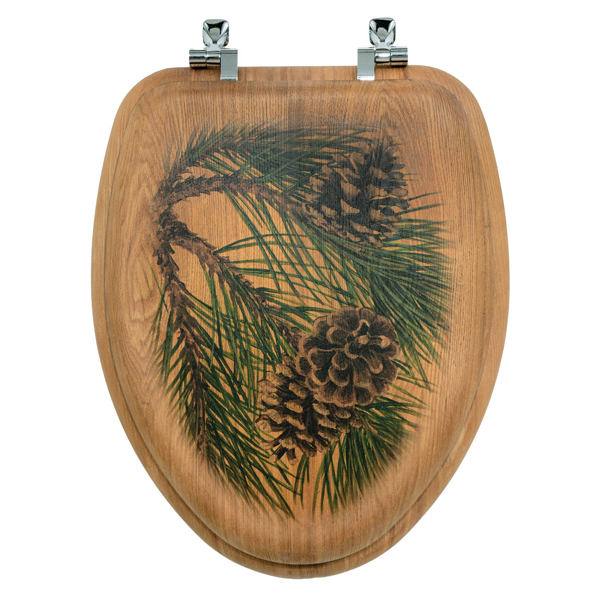 Pinecone Wood Toilet Seat - Elongated
