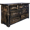 Lima Live Edge 7 Drawer Dresser - Jacobean Stain