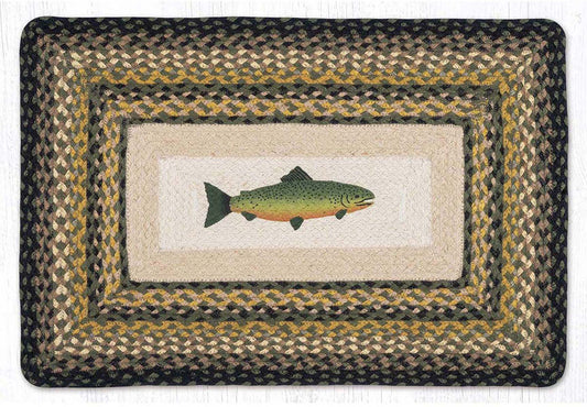 Rainbow Trout Braided Jute Rug
