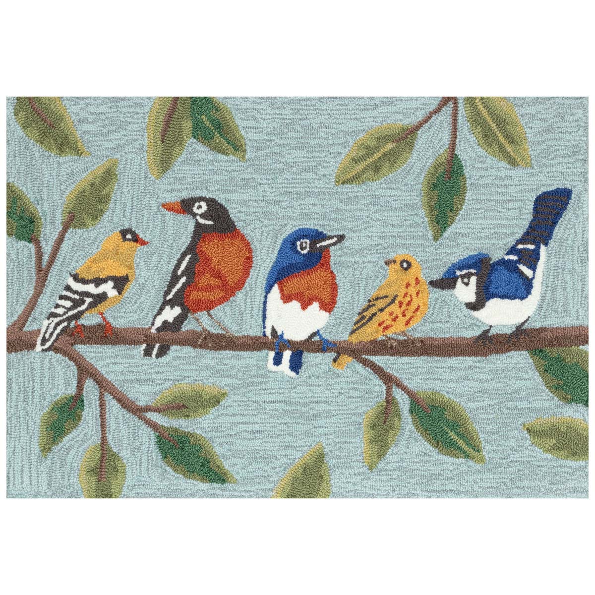 Perch Party Blue Floor Mat - 2 x 3 - OUT OF STOCK UNTIL 08/05/2026