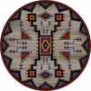 Tribal Rain Blue Rug - 8 Ft. Round