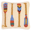 Vibrant Oars Hooked Pillow