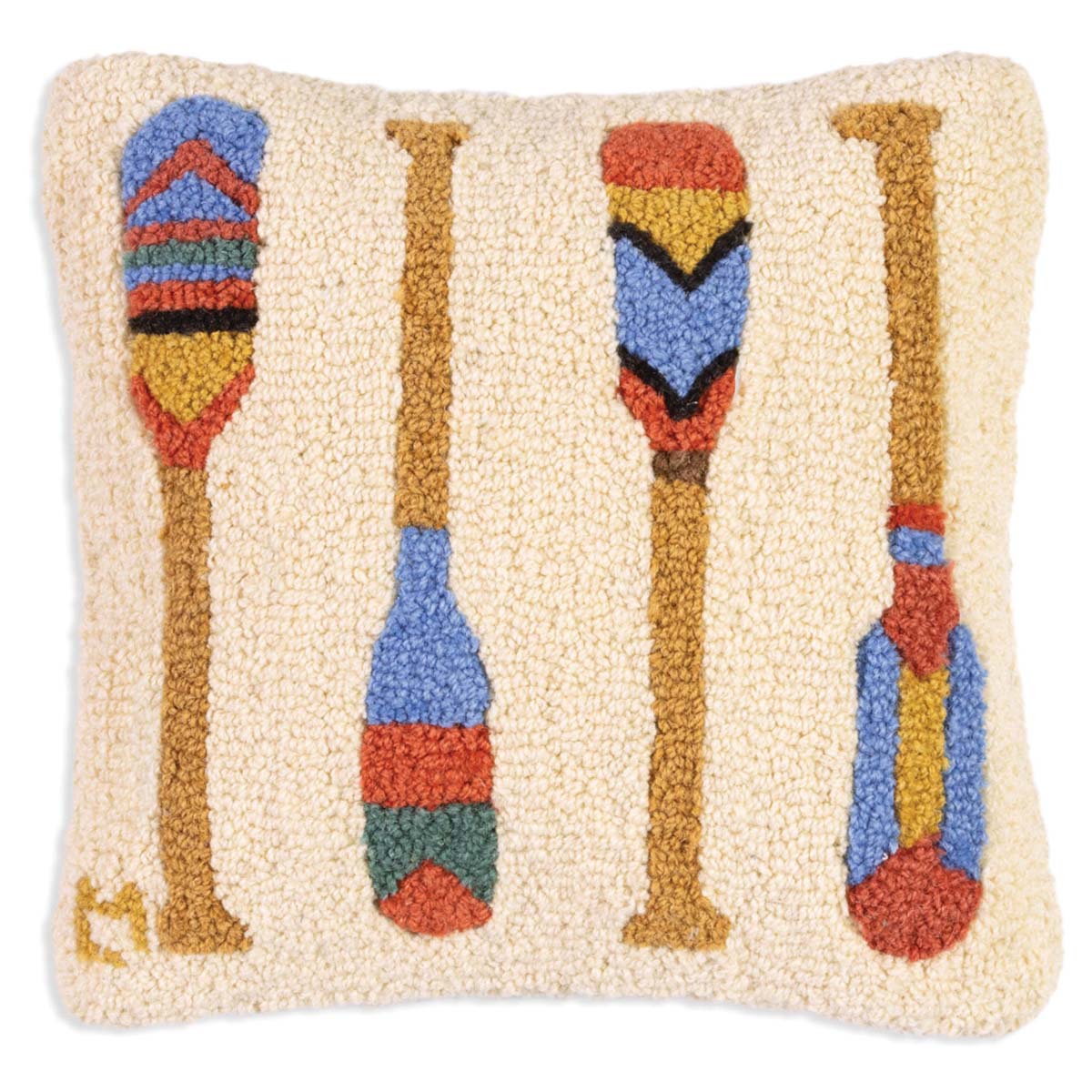 Vibrant Oars Hooked Pillow