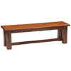 Barnwood 5-foot Bench - Wood Seat - Antique Oak