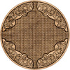 Tooled Leather Scroll & Weave Rug - 8 Ft. Round