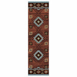 Whiskey River Rust Rug - 2 x 8