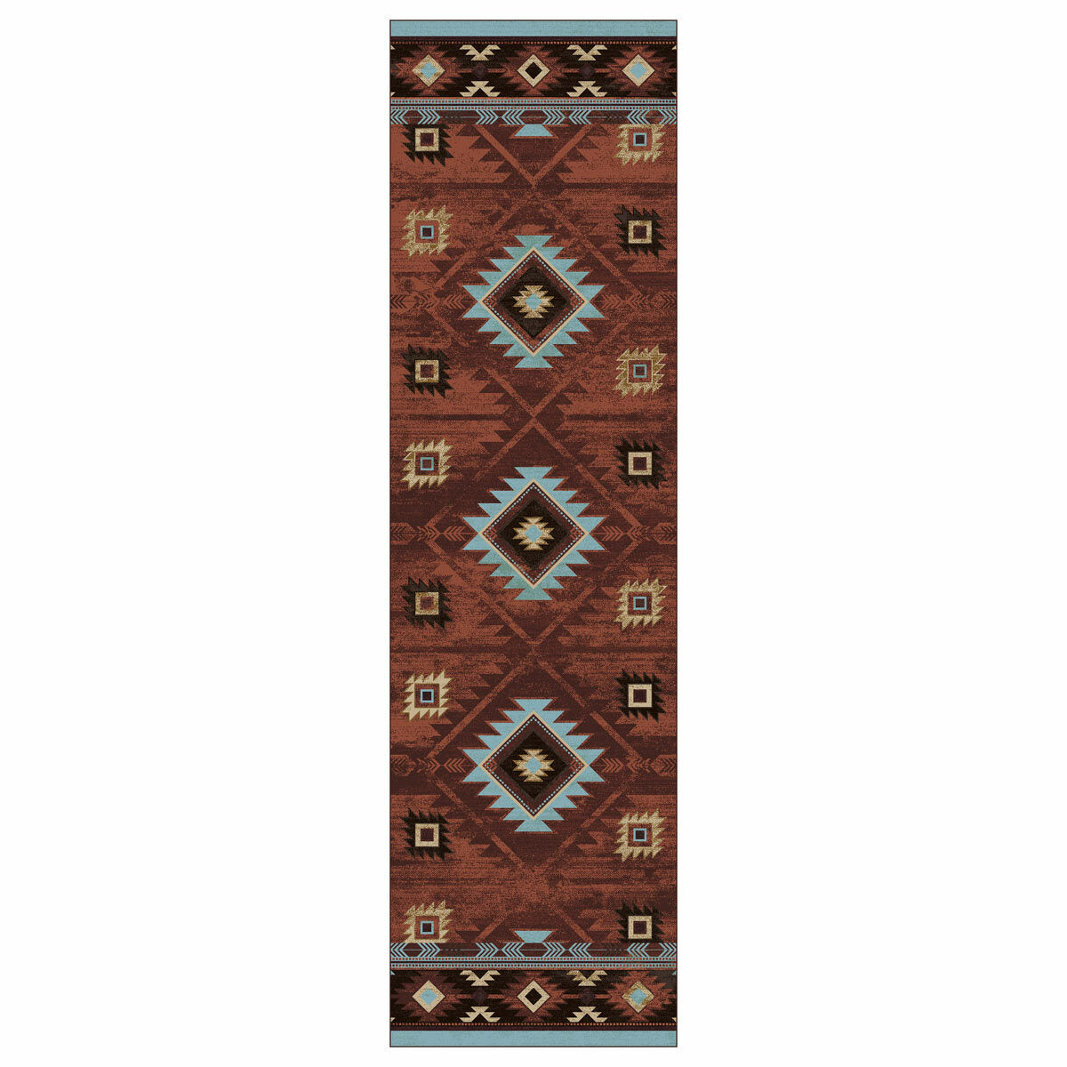 Whiskey River Rust Rug - 2 x 8