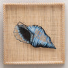 Indigo Junior Conch Burlap Framed Wall Art - CLEARANCE