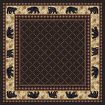 Bear Retreat Brown Rug - 8 Ft. Square