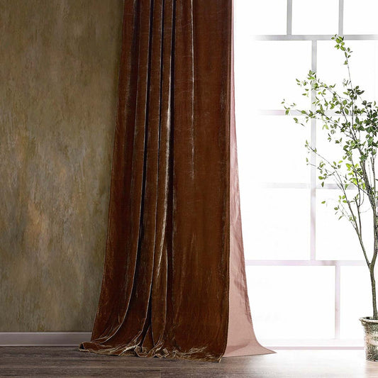 Copper Luxe Velvet Curtain