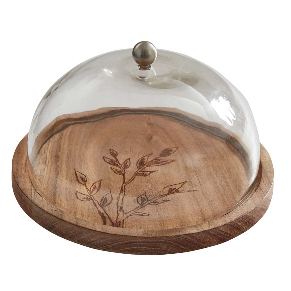 Pointed Leaf Cheese Board with Dome