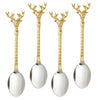 Gilded Antler Charm Spoons - Set of 4