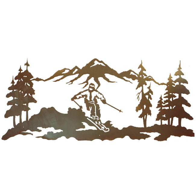 Skier Metal Wall Art