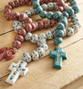 Southwest 25 Inch Rosary Beads - White - OVERSTOCK