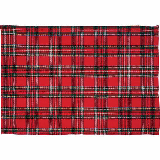 Red Tartan Plaid Placemats - Set of 6