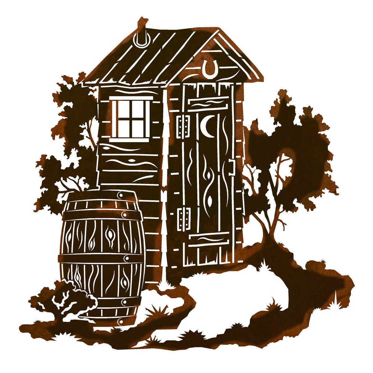 Outhouse Metal Wall Art