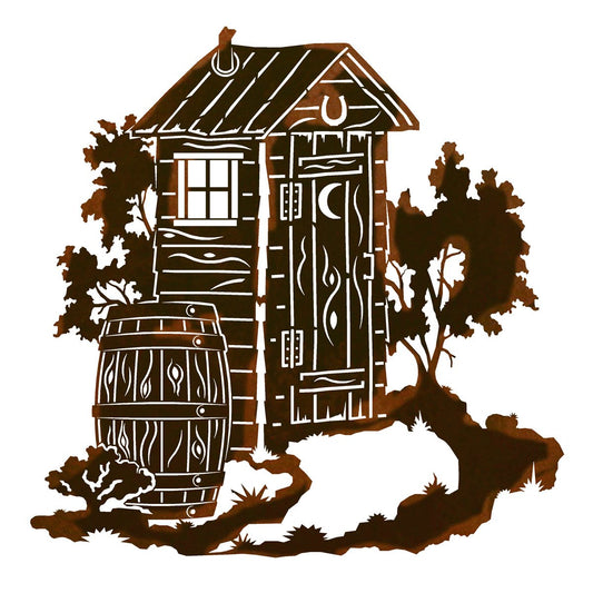 Outhouse Metal Wall Art