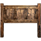 Lima Sawn Headboard with Iron & Provincial Stain - Full
