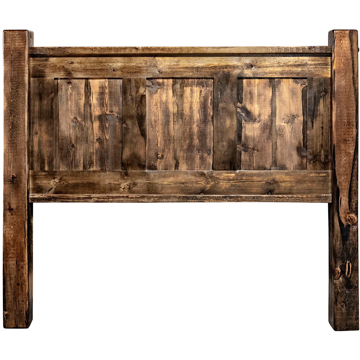 Lima Sawn Headboard with Iron & Provincial Stain - Full