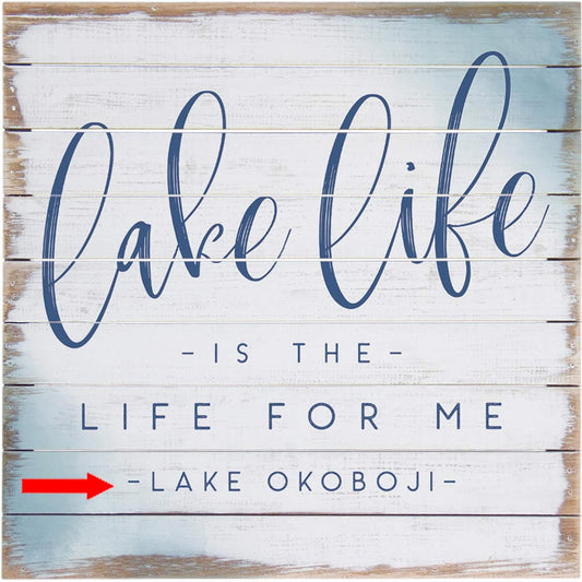 Lake Life for Me Personalized Wall Art