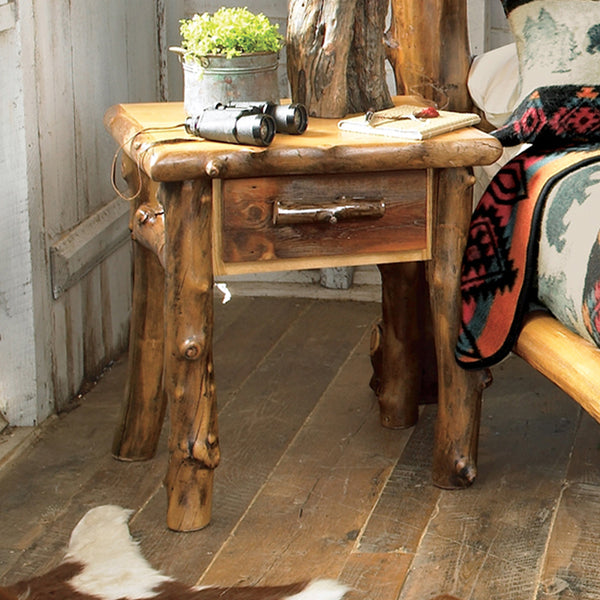Aspen Creek Log Nightstand