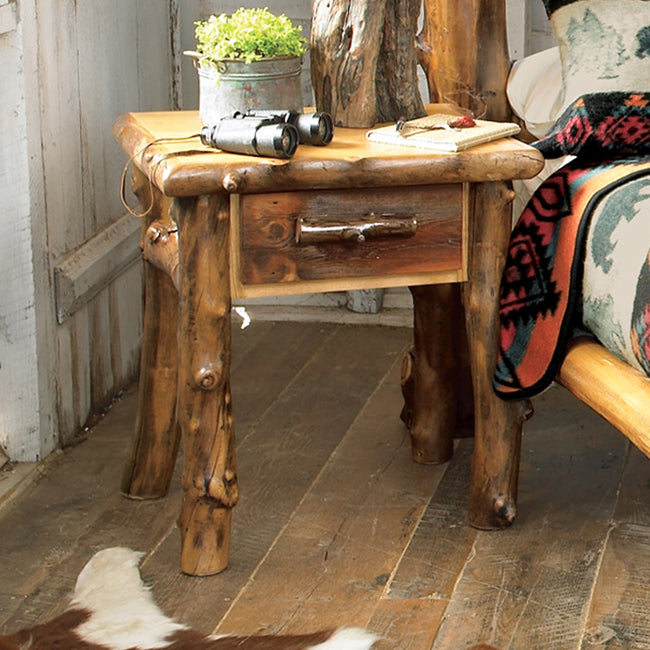 Aspen Creek Log Nightstand
