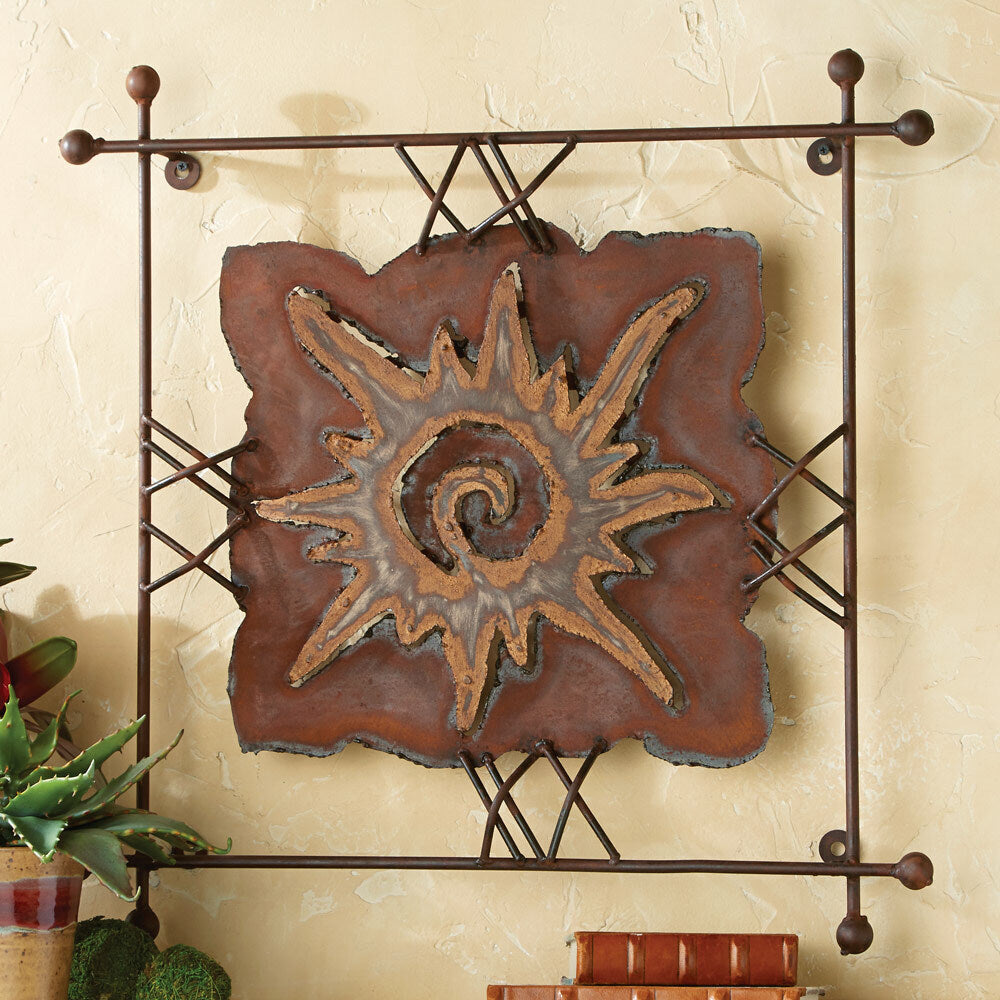 Sun "Rawhide" Metal Wall Art - Large