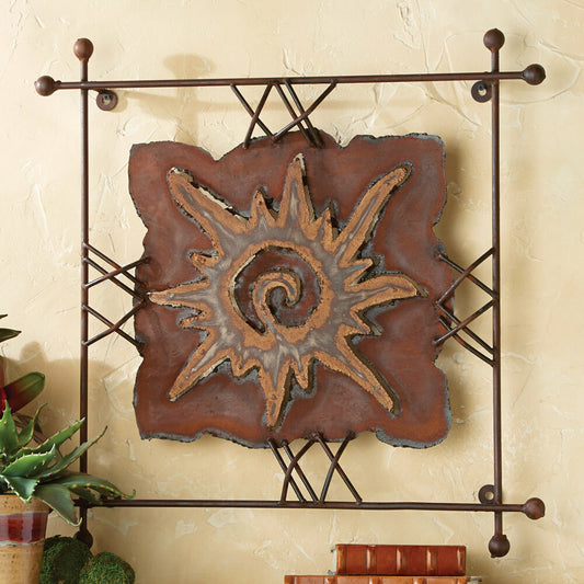 Sun "Rawhide" Metal Wall Art - Large
