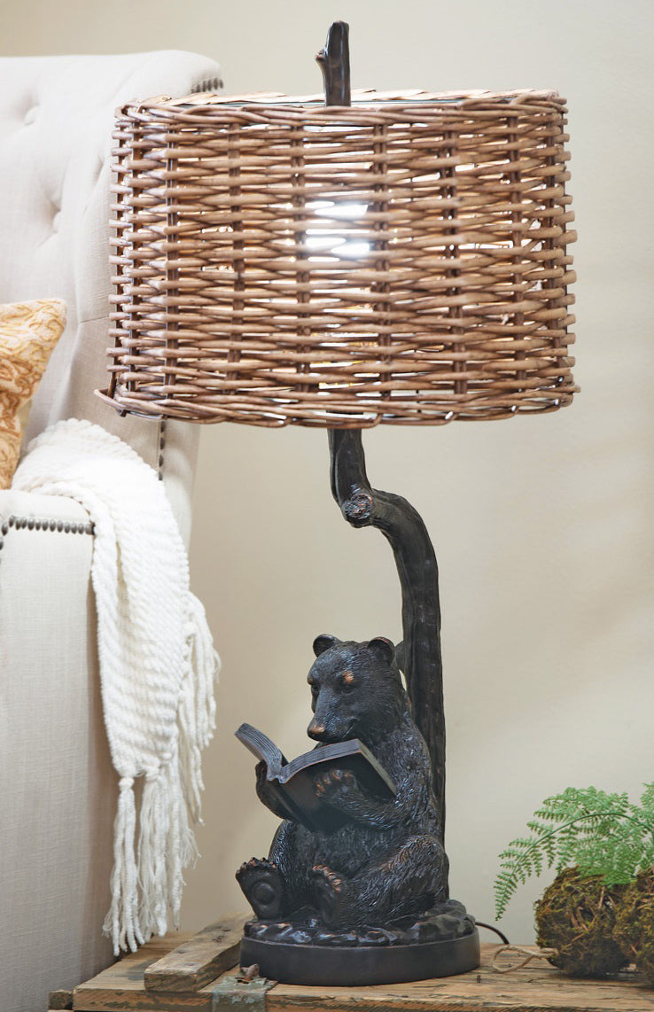 Bear and Book Table Lamps - Set of 2