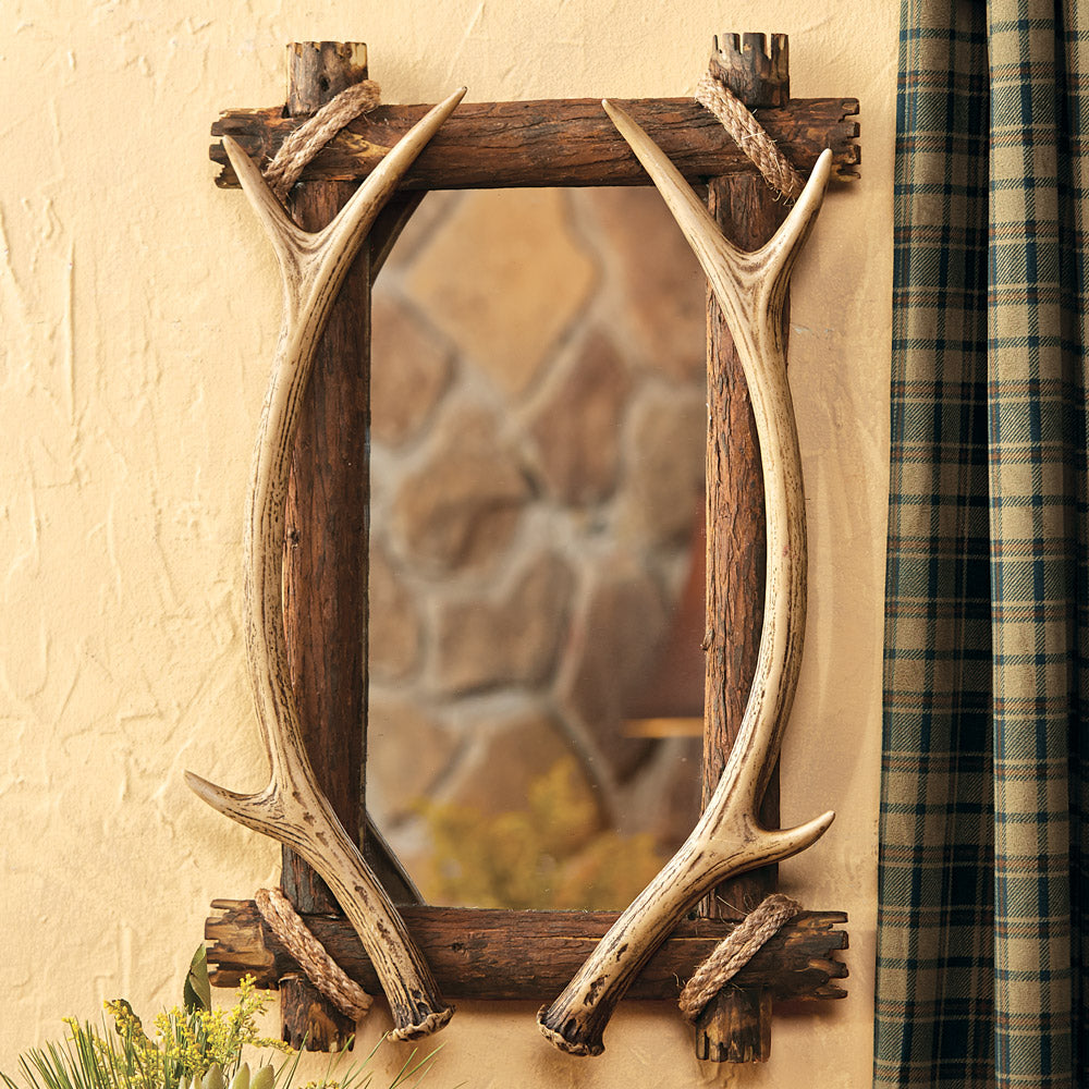 Antler & Wood Mirror