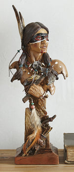 Native American Warrior Sculpture - OUT OF STOCK UNTIL 09/14/2026