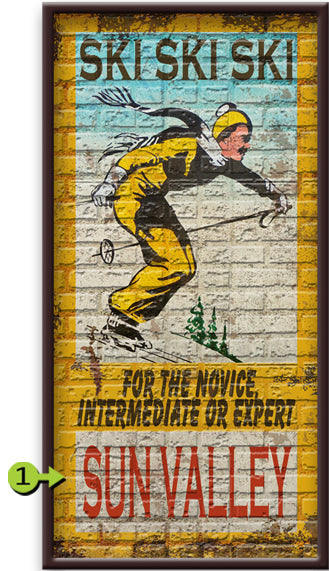 Ski Ski Ski Personalized Framed Art