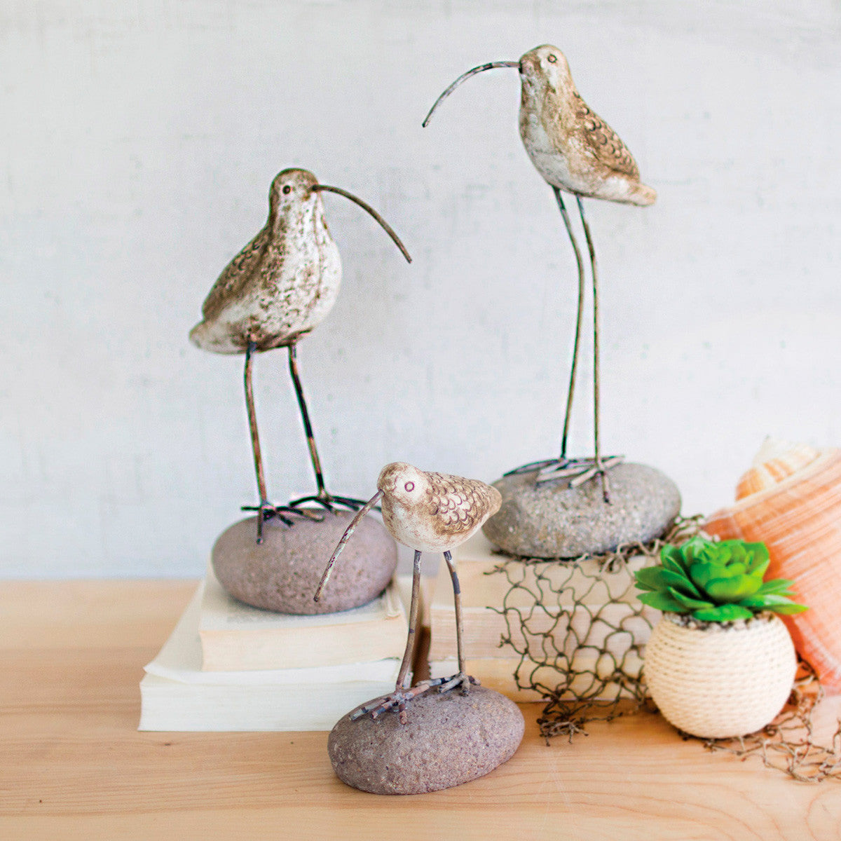 Rocky Shorebirds Statuaries - Set of 3 - CLEARANCE