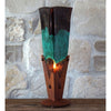 Triangle Glass Table Lamp - Turquoise