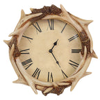 Faux Antler Wall Clock