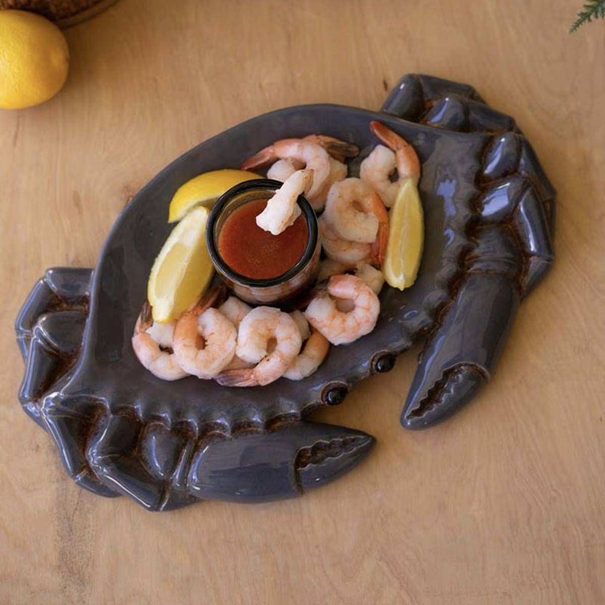 Blue Crab Ceramic Platter - OVERSTOCK